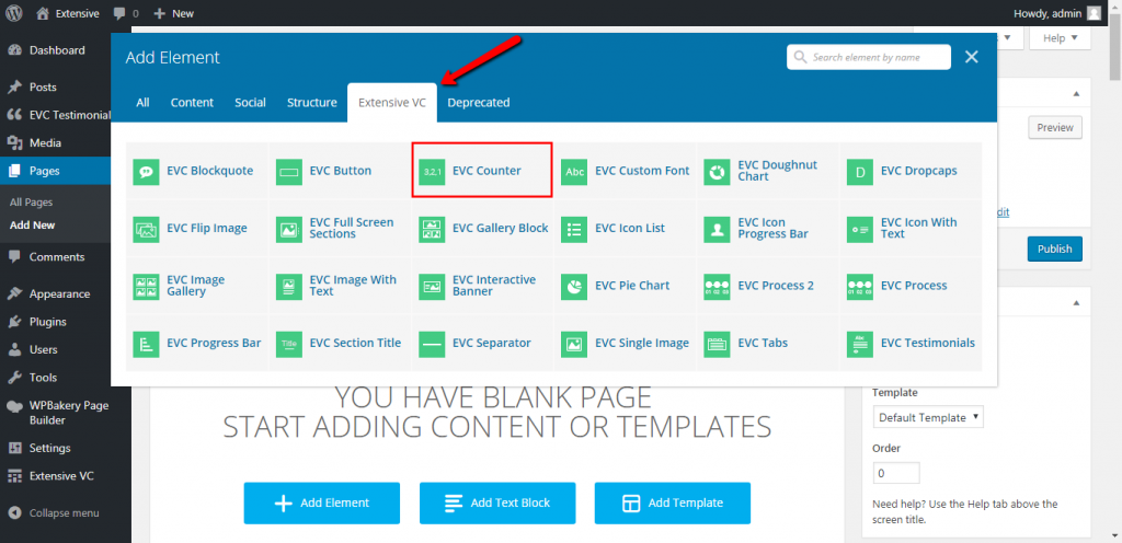 Counter shortcode - WordPress addon for WPBakery Visual Composer plugin