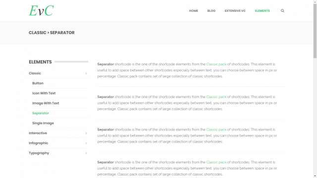 Classic shortcodes - WordPress addons for WPBakery Visual Composer plugin