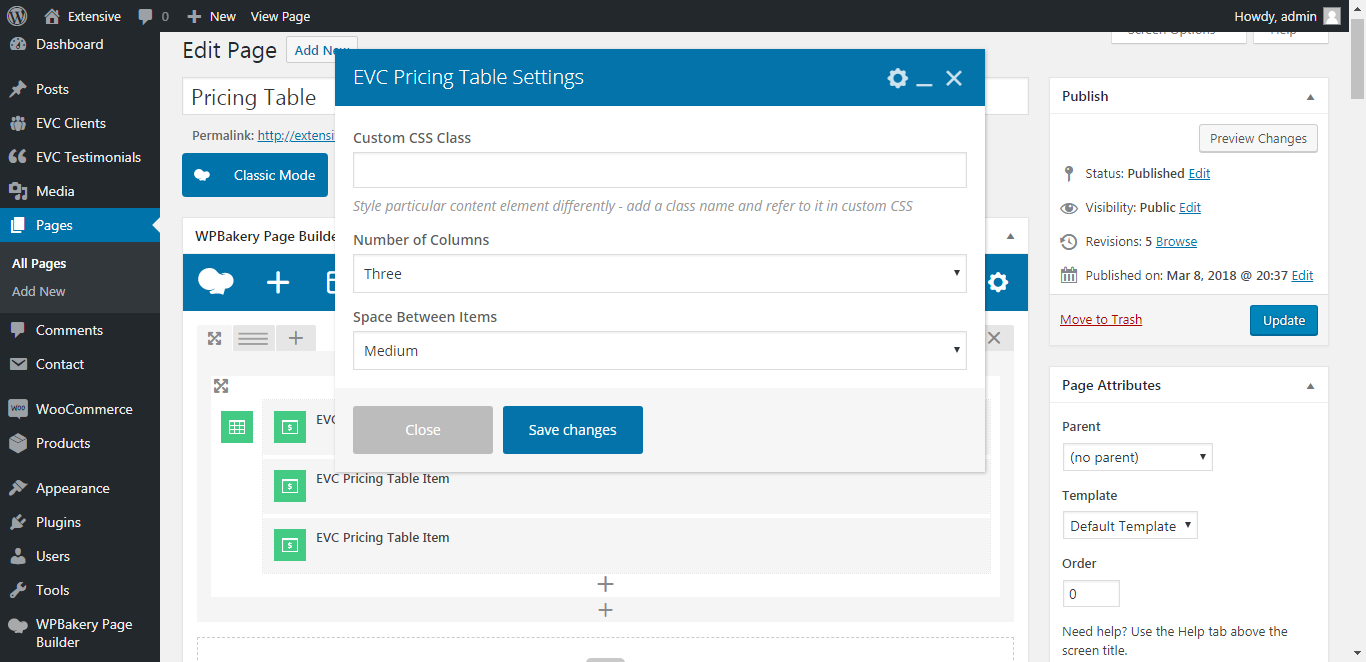 WP Realize Extensive VC plugin - Pricing Table shortcode
